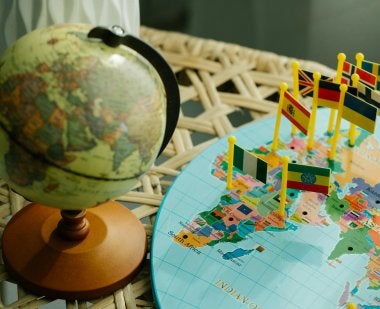 Globe and Flags