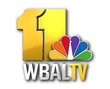 white background with gold numbers 11. WBAL TV