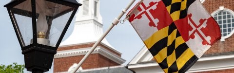 Maryland state flag in Annapolis