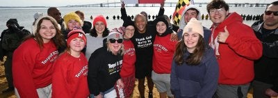TerpsEXCEED staff and mentors at the 2026 Polar Plunge with Governor Wes Moore!