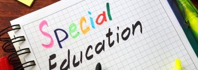 "Special Education" written in marker