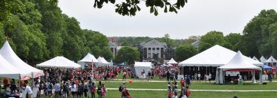 Maryland Day 2017 - view of McKeldin lawn with many alumni