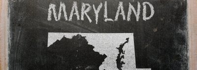 Maryland state on chalkboard