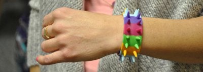 Jennifer Willis' tactile bracelet