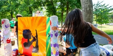A community-based art project by members of the Lakeland community of College Park, Clinical Associate Professor Margaret Walker, and College of Education graduate students.