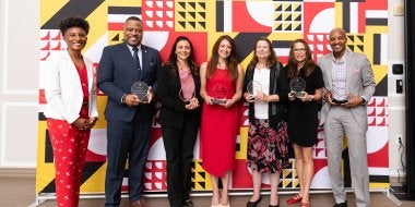 2025 Alumni Award winners and Dean