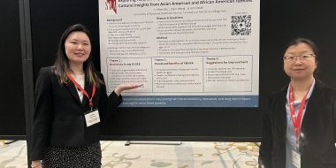 Li-Wen & Dr. Wang and their poster