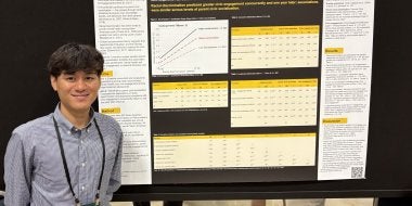John Seipp presents his poster at the APA 2026 Conference.
