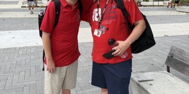TerpsEXCEED students outside of the Yahentemitsi Dining Hall