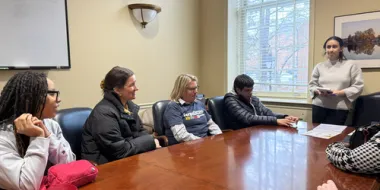 TerpsEXCEED Students at talking to Senator Zucker 