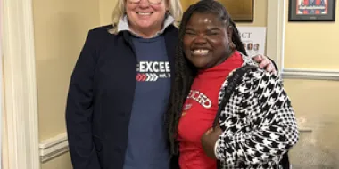 Betsy Tornquist with Precious Agbor, former TerpsEXCEED student