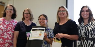 TerpsEXCEED Student at Credential and Badging Ceremony