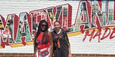 TerpsEXCEED Student and Mentor at Football Game