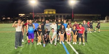 TerpsEXCEED Students and Mentors at Intramural Soccer