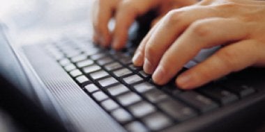 Typing on a keyboard