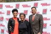 Dean Kimberly Griffin, Elaine Johnson Coates '59 and President Darryll J. Pines at the College of Education's 2024 Alumni of Color Celebration