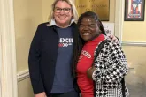 Betsy Tornquist with Precious Agbor, former TerpsEXCEED student