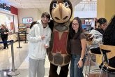 TerpsEXCEED Student and Peer Mentor with Testudo Mascot