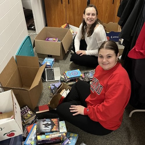 Undergraduate peer advisors in the College of Education collected 500 books for Title I schools in Prince George's County.