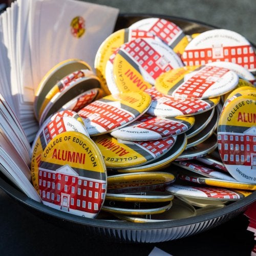 College of Education alumni buttons