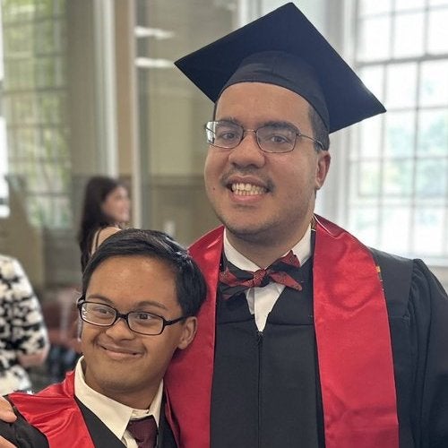 Hari Kannan '23 (left) and Zach McKay '23, the first Terps EXCEED graduates