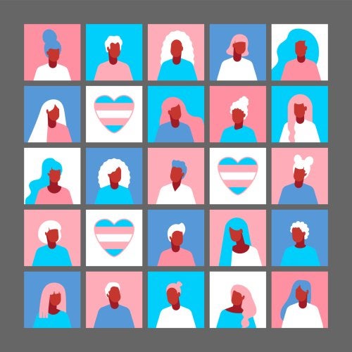 Graphic representing trans people of color. Image by iStock