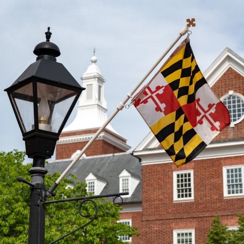 Maryland state flag in Annapolis