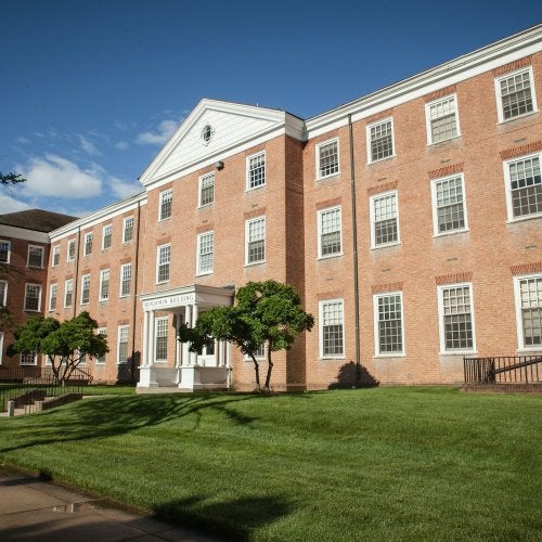 image of the benjamin building. made of brick