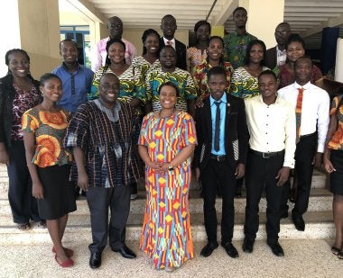 Candace Moore at the University of Cape Coast in Ghana