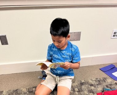Young Boy Reading book - Summer Reading program