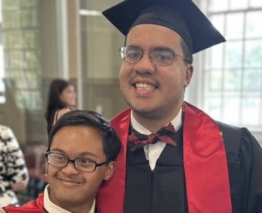 Hari Kannan '23 (left) and Zach McKay '23, the first Terps EXCEED graduates