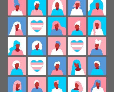 Graphic representing trans people of color. Image by iStock