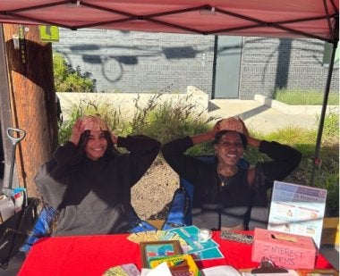 Chloe and Fatou at College Park Day