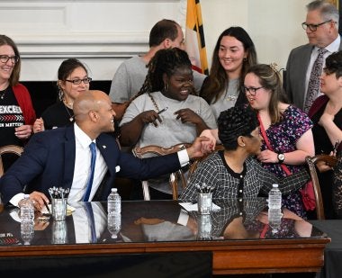 Governor Wes Moore signs House Bill 458, authorizing annual funding of up to $350,000 for TerpsEXCEED.