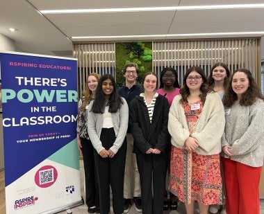 Students from the Teacher Education Association for Maryland Students (TEAMS) participated in Aspiring Educator Lobby Night.