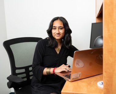 Anusha Kumar '26, human development and psychology double major. Photo by Mike Morgan