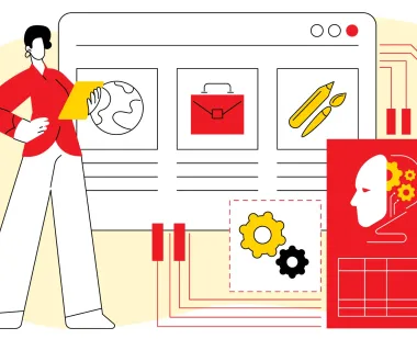 AI in education stock illustration