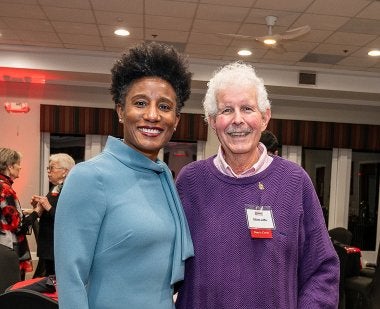 Dean Kimberly Griffin and Elliott B. Jaffa ’65, A.G.S. ’68, Ed.D. ’73