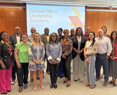 Group photo of the first cohort of the Central Office Leadership Academy