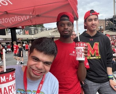 TerpsEXCEED Students at a UMD Football Game