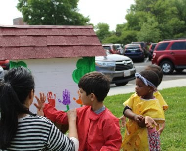 Painting the little free libraries