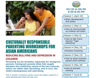 Asian American Parenting Workshop Flyer