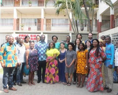 HEGC! group with Deputy Minister of Education for Ghana, the Hon. Dr. Yaw Osei Adutwum, and the Minister of Education Office