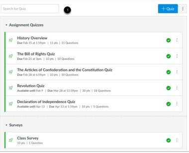 Canvas online quizzes and surveys image