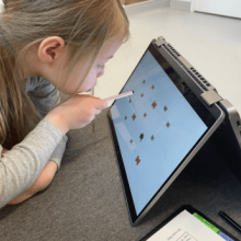Child using an ipad