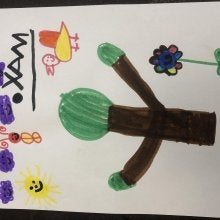 child's drawing of a tree