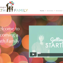 screen shot of becoming a math family website