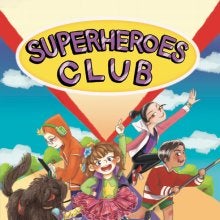 Superheroes club logo graphic