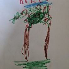 Child's drawing of a tree