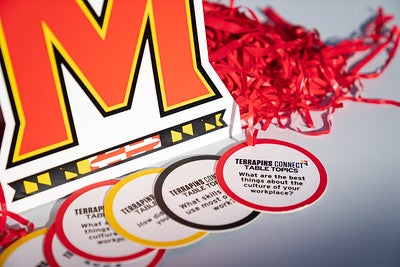 coasters on a table with an UMD M